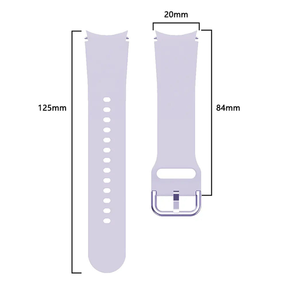 Samsung Galaxy Watch 6 - 40mm Silikon Schnallenarmband (Hell Lila)