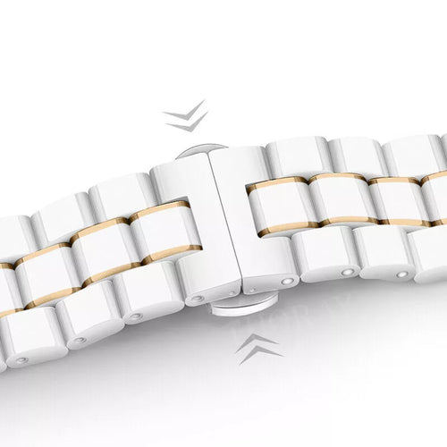 Huawei Watch 5 - 42mm Keramik Armband (Weiß/Gold)