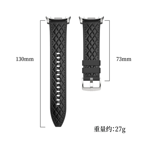 Samsung Galaxy Watch 9 - 40mm Diamond Leather Hybrid Strap (Dark Brown)