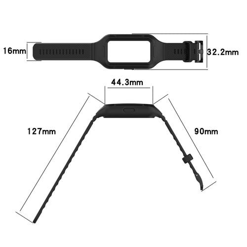 Huawei Band 10 TPU-Armband mit Rahmen (Schwarz)