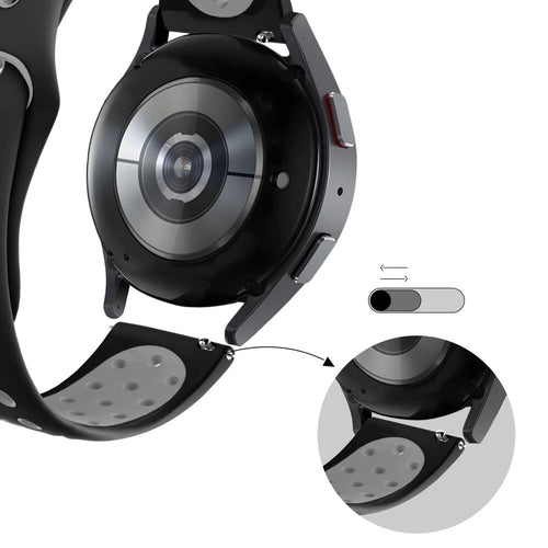Bandz Amazfit Cheetah (Pro) Sportarmband 'Deluxe' (Schwarz/Grau)