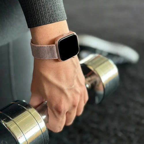 Fitbit Versa (2) nylon band (roze)