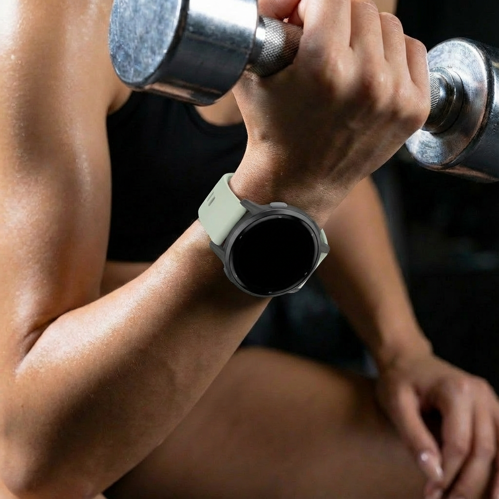 Garmin Vivomove Luxe Classic Silicone Strap (Light Green)