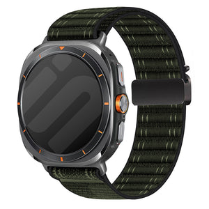 Samsung Galaxy Watch Ultra Wave Nylonarmband mit P-Schnalle (Grün)