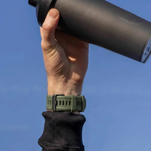 Garmin Quatix 5 / 6 / 7 Buckled Sport Strap (Olive Green/Black)