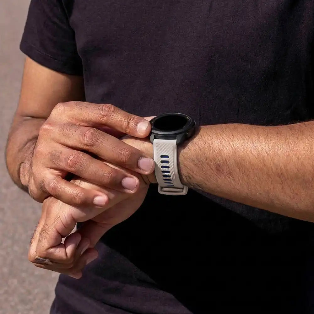 Garmin Forerunner 245 Schnalle Sport Amrband (Beige/Schwarz)