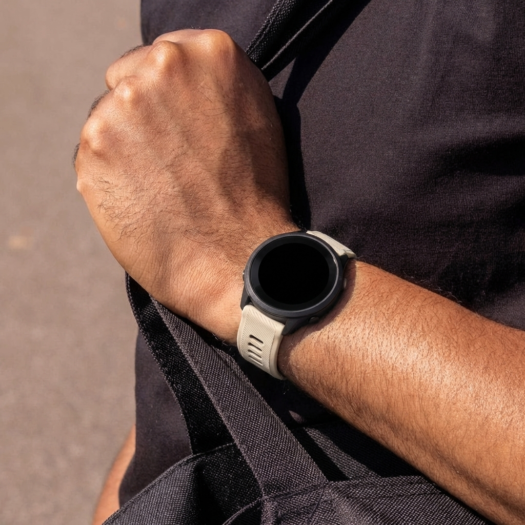 Garmin Forerunner 245 Schnalle Sport Amrband (Beige/Schwarz)