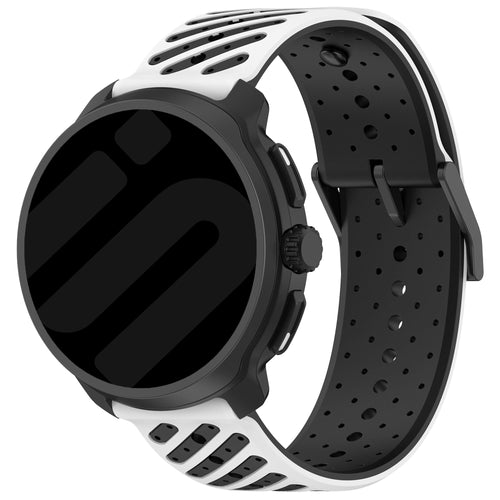Amazfit GTR 4 Striped Silicone Strap (White/Black)