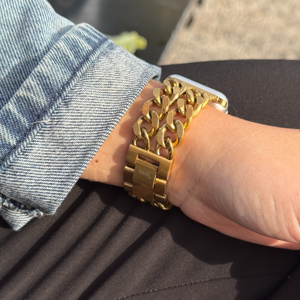 xoxo Wildhearts Apple Watch Stahlarmband - Ketten-Armband (Gold) - 38/40/41/42mm