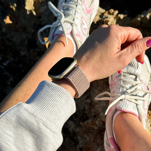 Fitbit Versa 3 Nylonarmband (Rosa Sand)