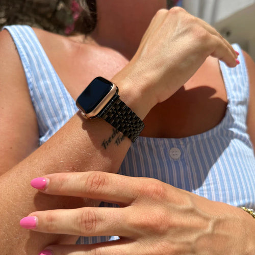 xoxo Wildhearts Apple Watch Stahlarmband (Schwarz)