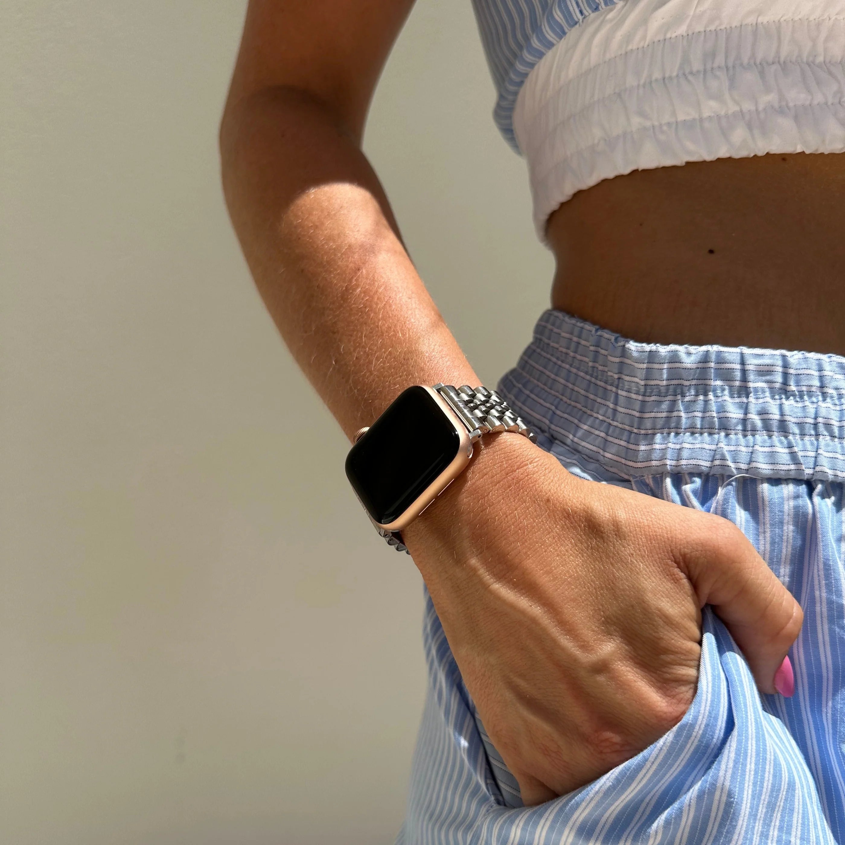 xoxo Wildhearts Apple Watch Stahlarmband (Silber)