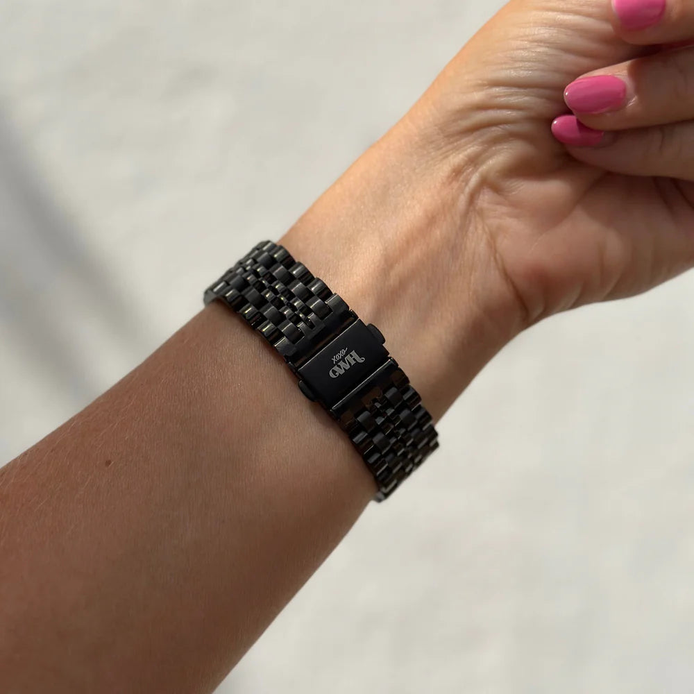 xoxo Wildhearts Apple Watch Stahlarmband (Schwarz)