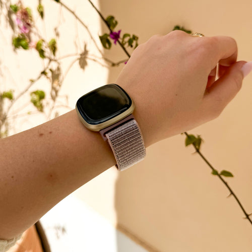 Fitbit Versa 3 Nylonarmband (Rosa Sand)