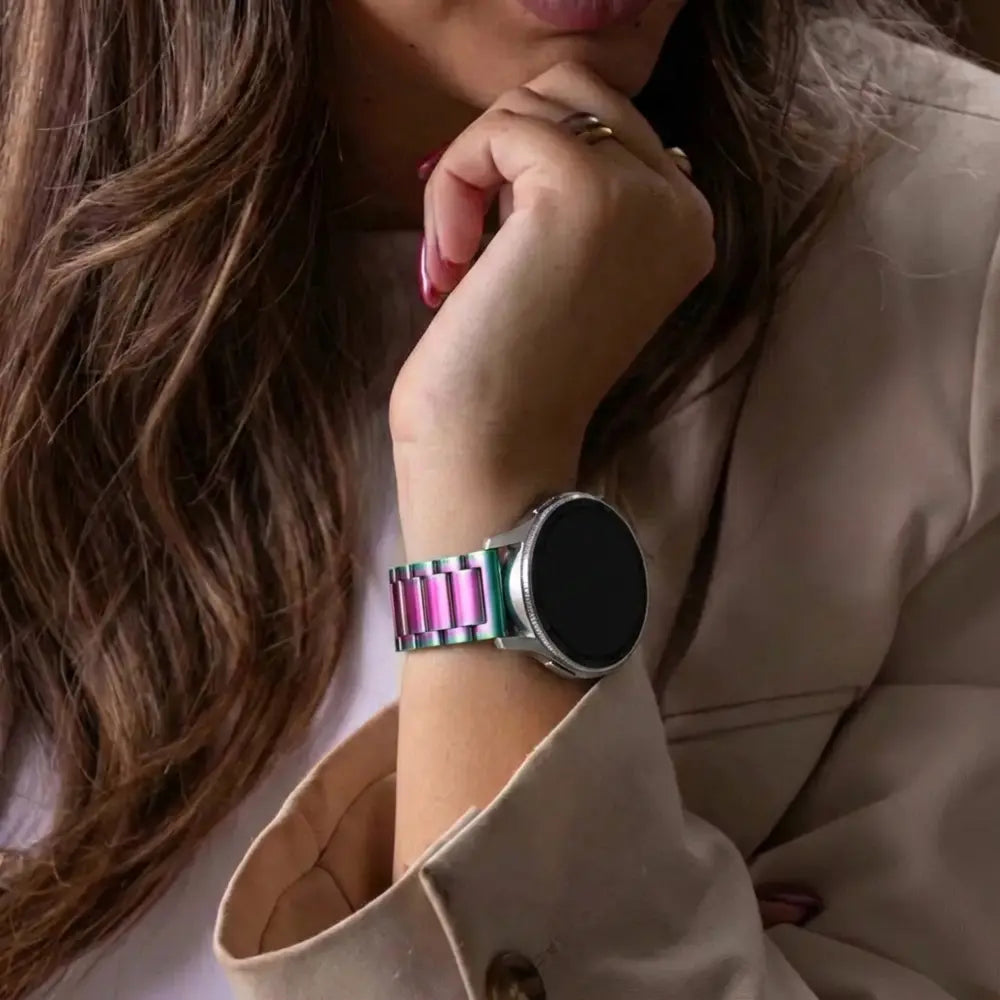 Samsung Galaxy Watch 46mm Gliederarmband (Regenbogen)