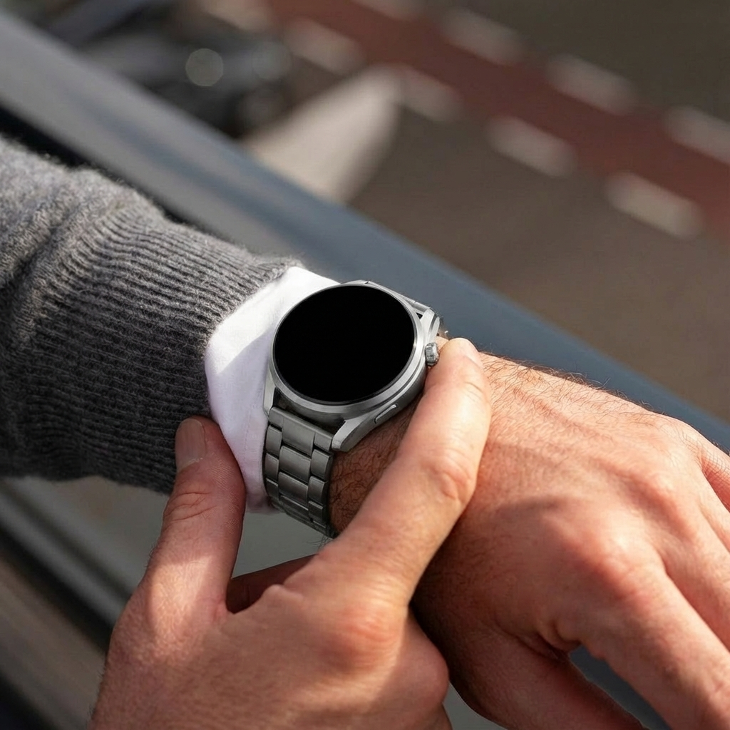 Huawei Watch GT Runner 'One Push' Titanarmband (Graphit)