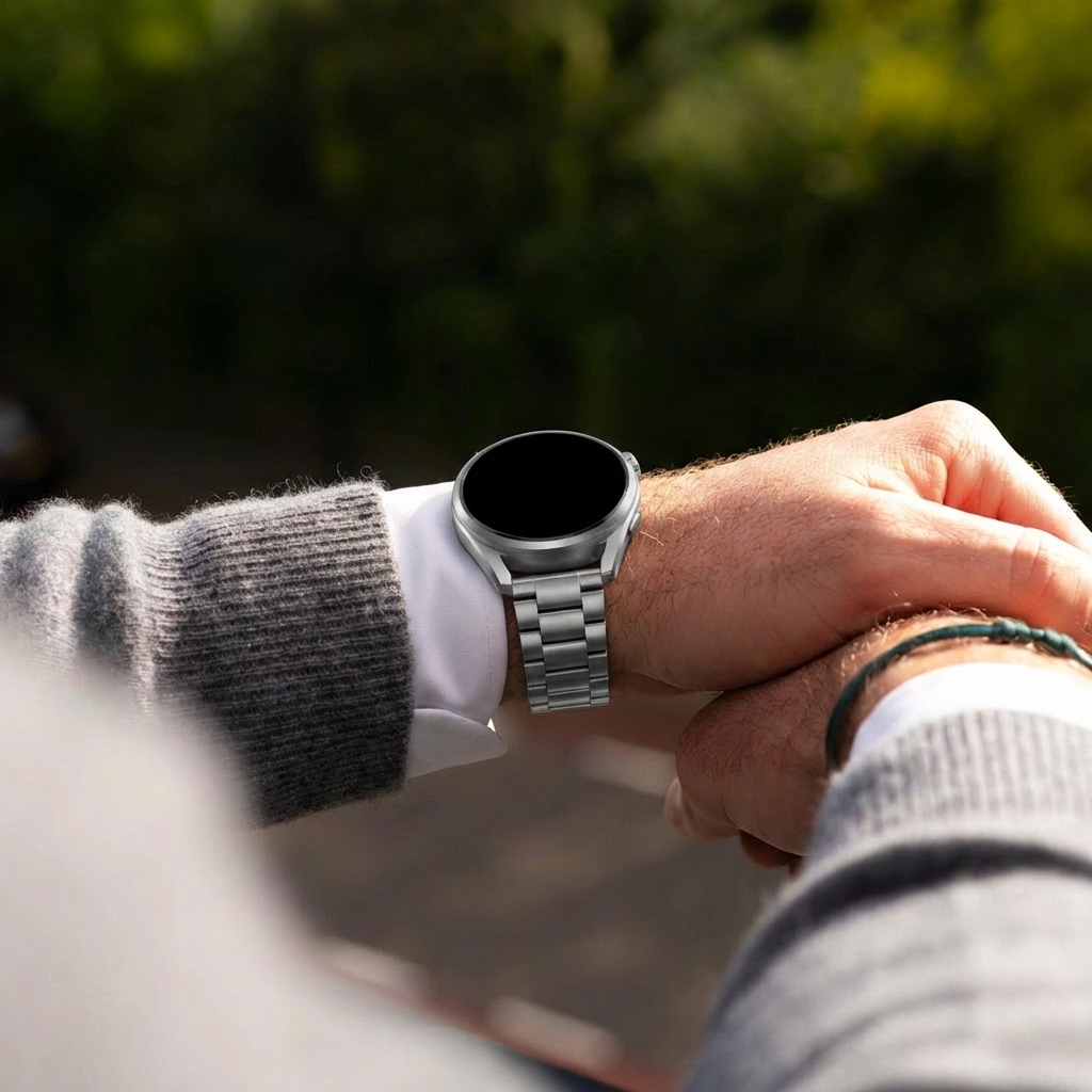 Huawei Watch GT Runner 'One Push' Titanarmband (Graphit)