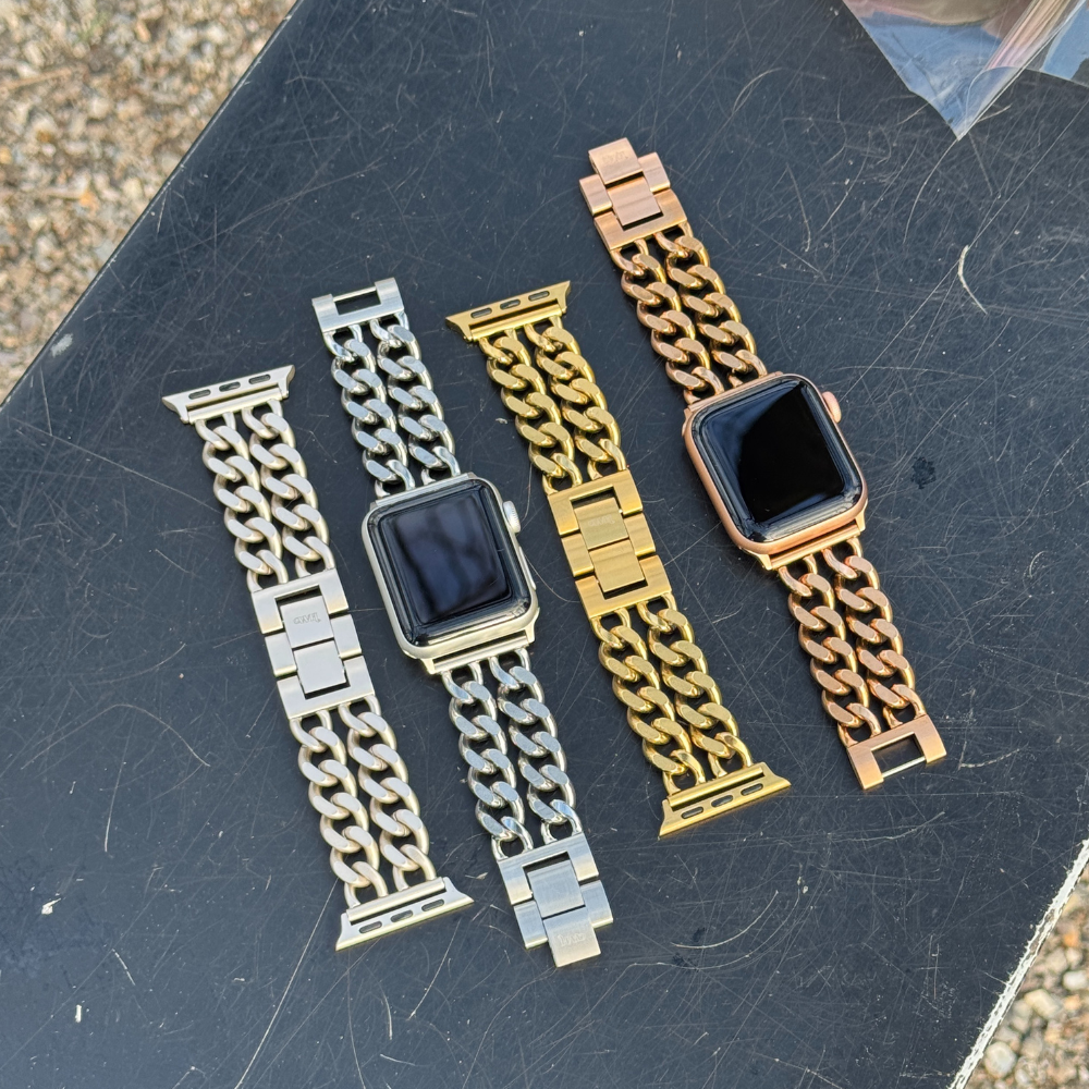 xoxo Wildhearts Apple Watch Stahlarmband - Ketten-Armband (Gold) - 38/40/41/42mm