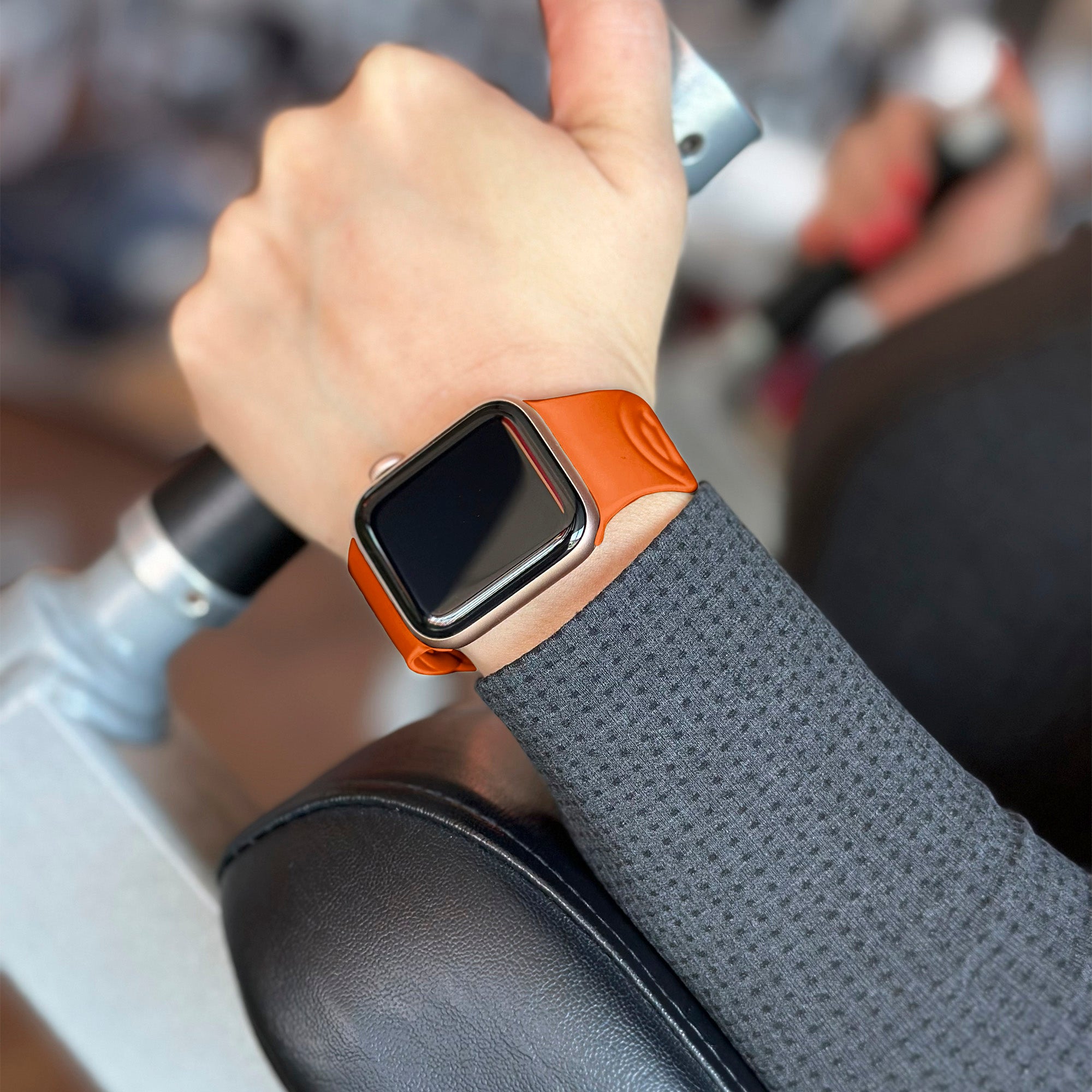 Apple Watch Silicone Chain Strap (Orange)