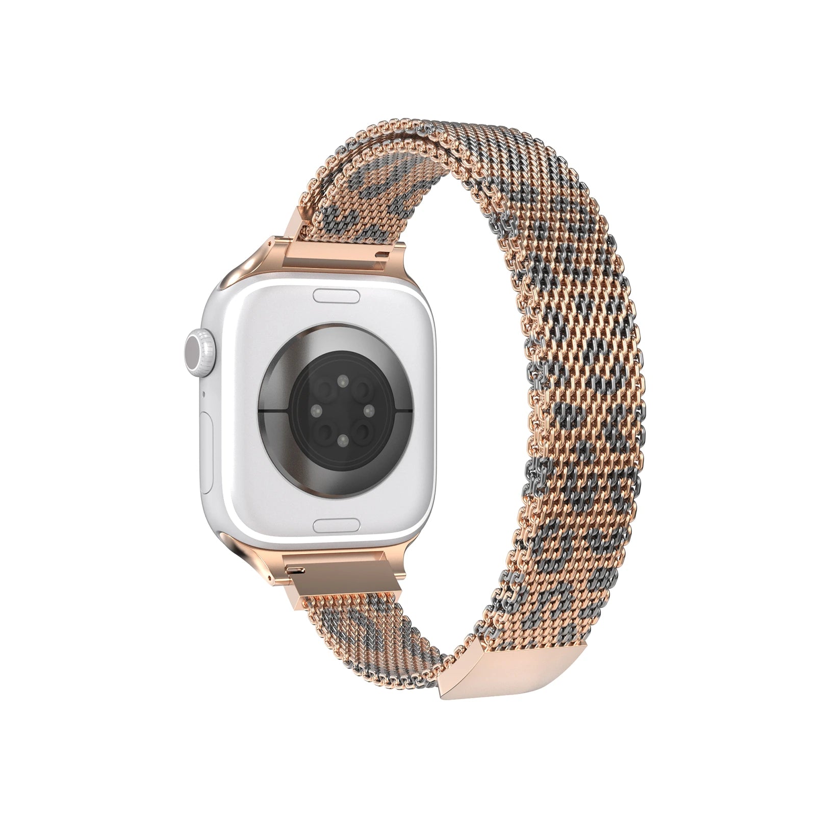 Apple Watch Slim Milanese Armband (Rose Gold Leopard)