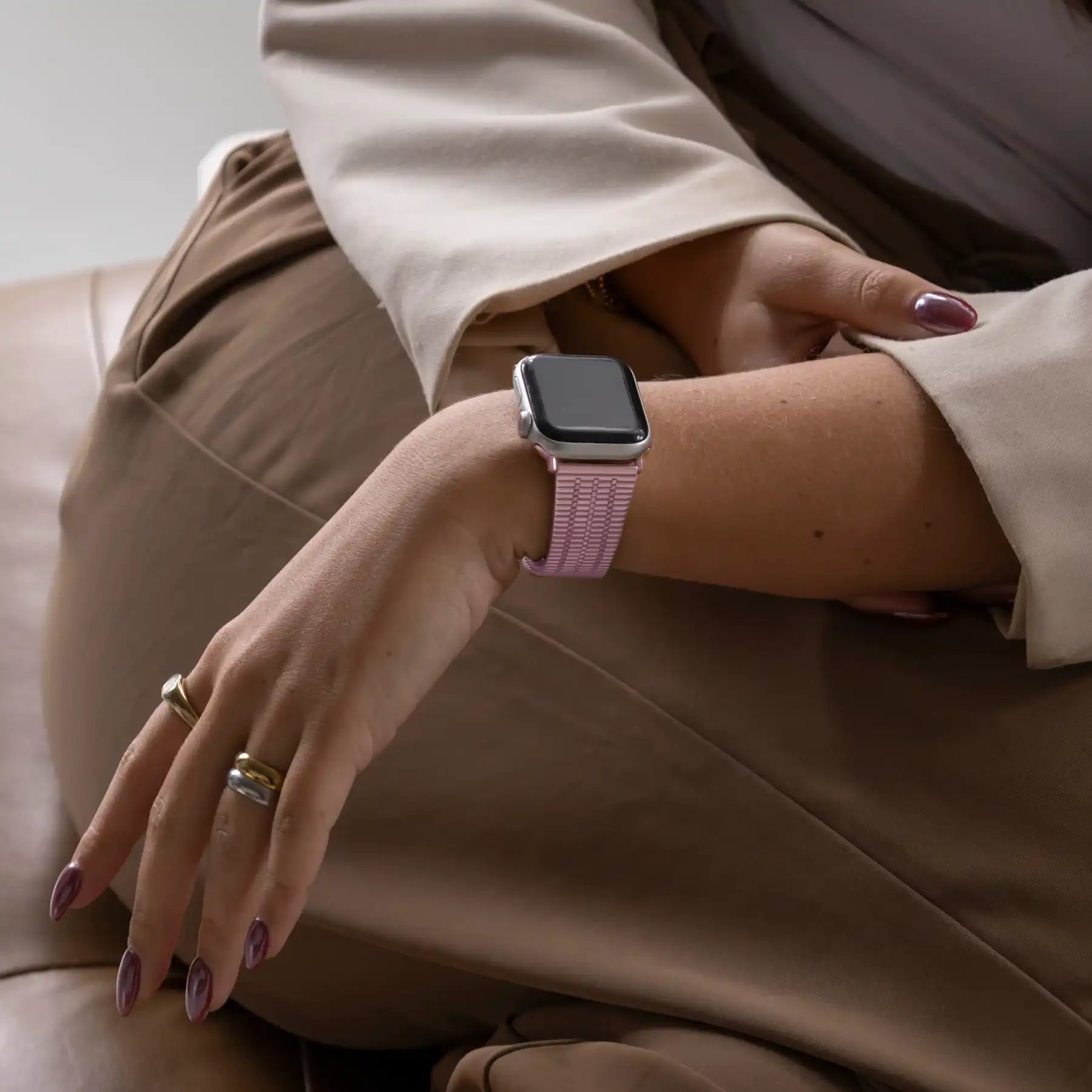 Apple Watch Edelstahl-Armband (Rosa)