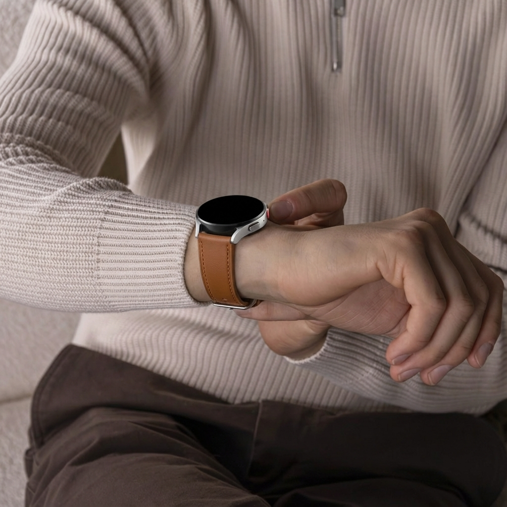 Huawei Watch GT 5 Pro - 46mm Modernes Lederarmband (Braun)