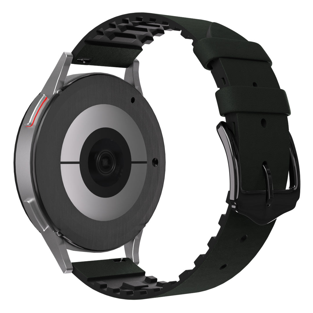 Amazfit Active 2 Leder-/ Silikonarmband (Grün)