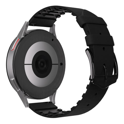 Amazfit Bip U (Pro) Leder-/ Silikonarmband (Schwarz)