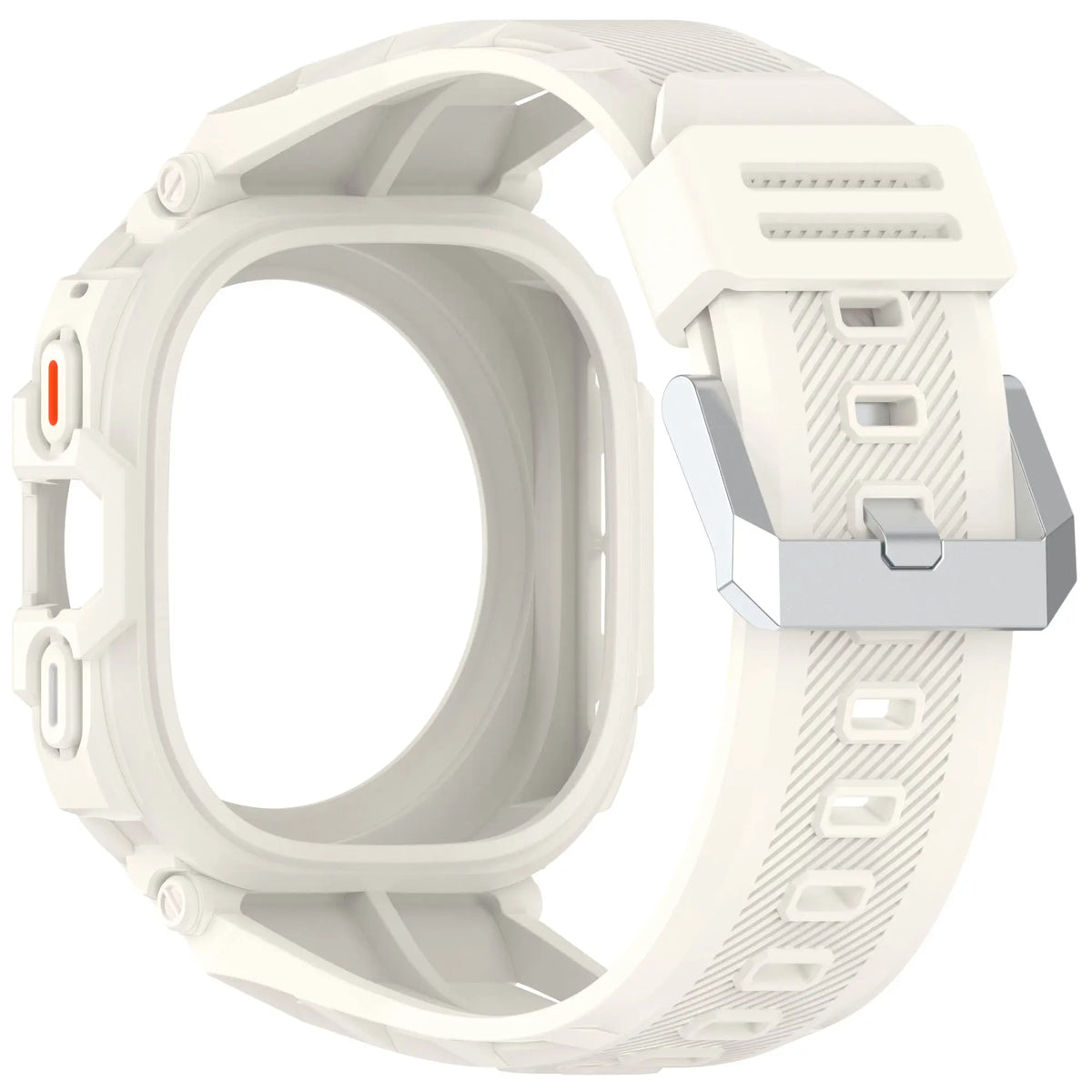 Silicone TPU Strap with Frame, ivory white