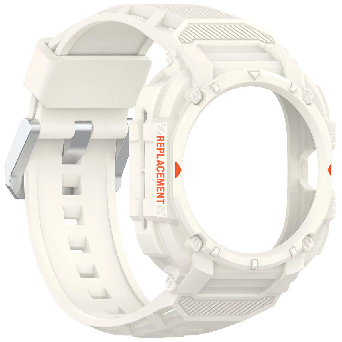 Silicone TPU Strap with Frame, ivory white