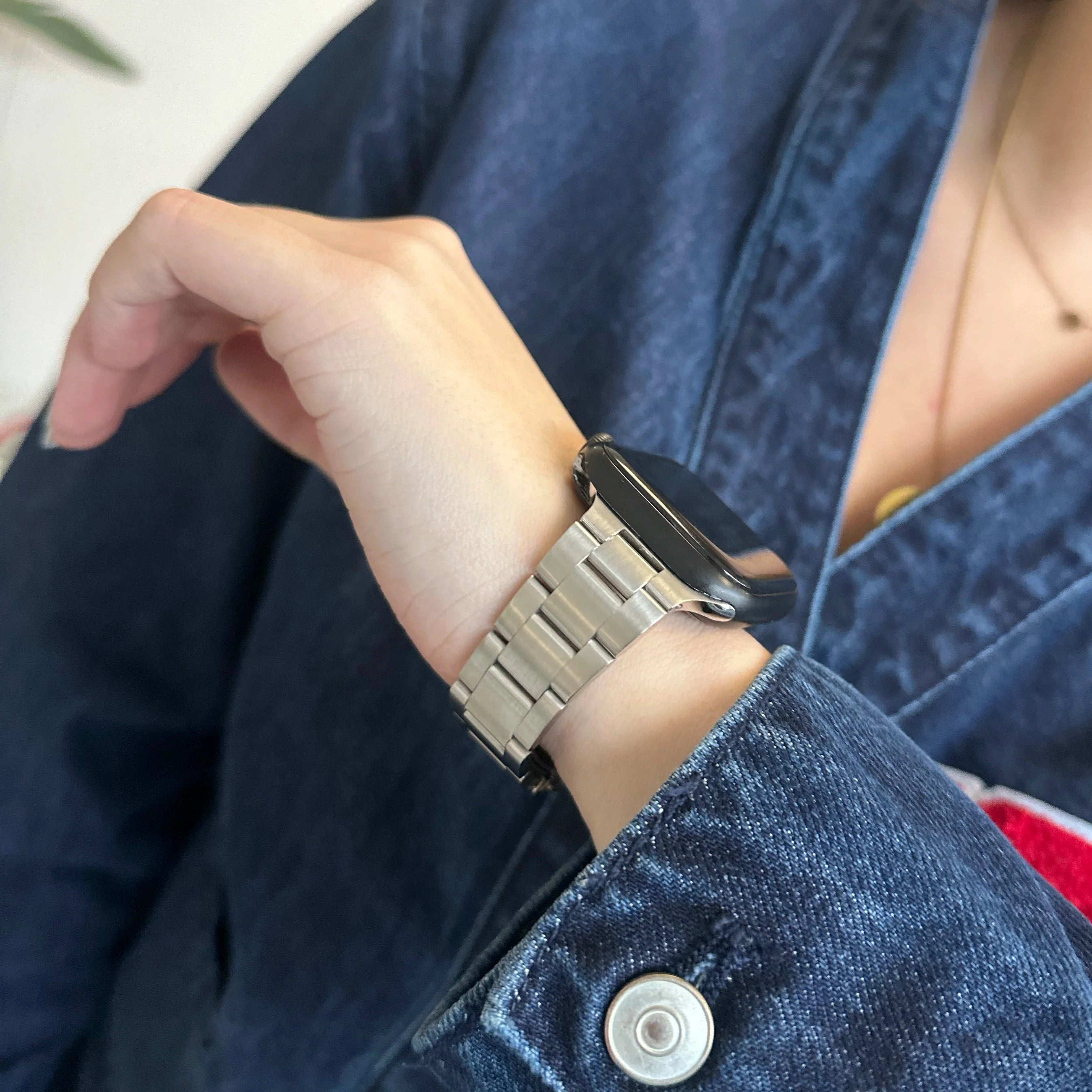 xoxo Wildhearts Apple Watch Feines Stahlarmband (Polarstern)