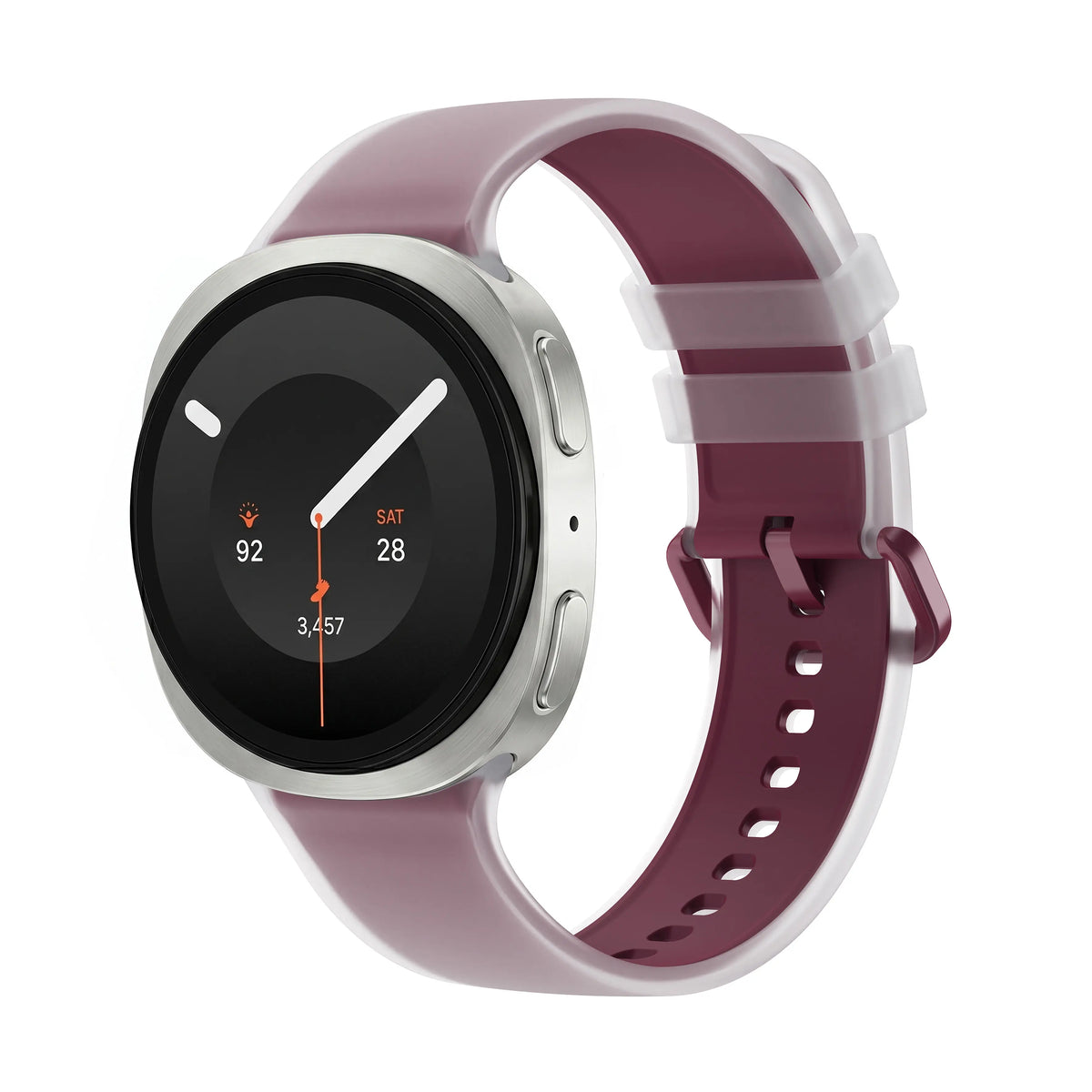 Samsung Galaxy Watch 8 - 40mm Jelly Silkonarmband (Weinrot)