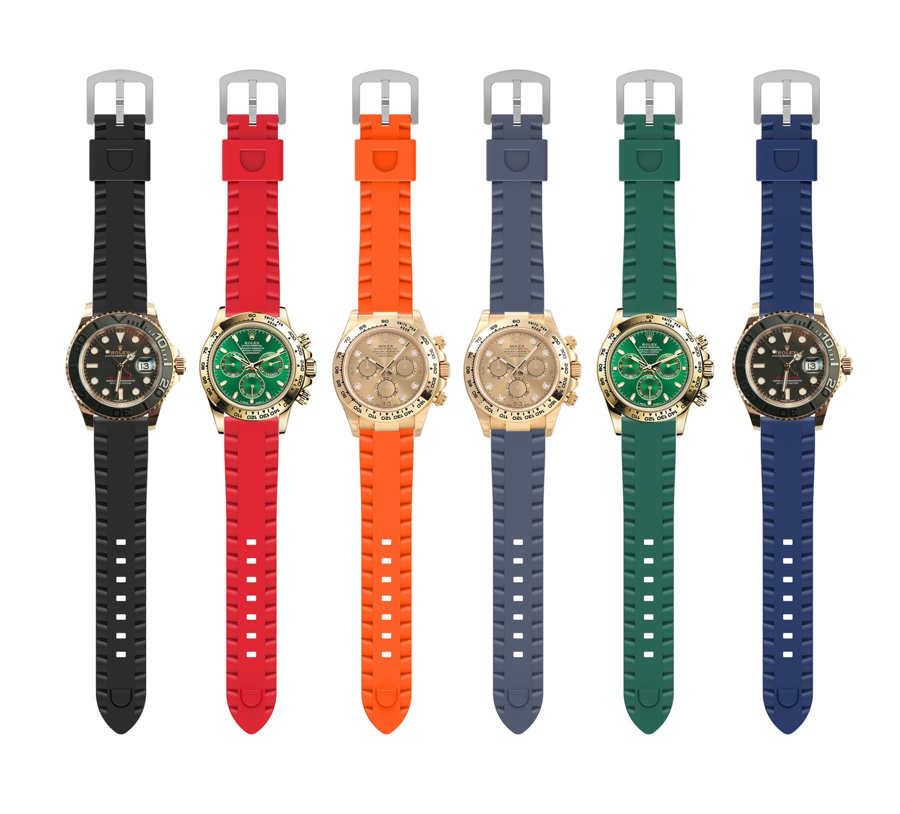 Universal 24mm Gewebtes Silikonarmband (Orange)