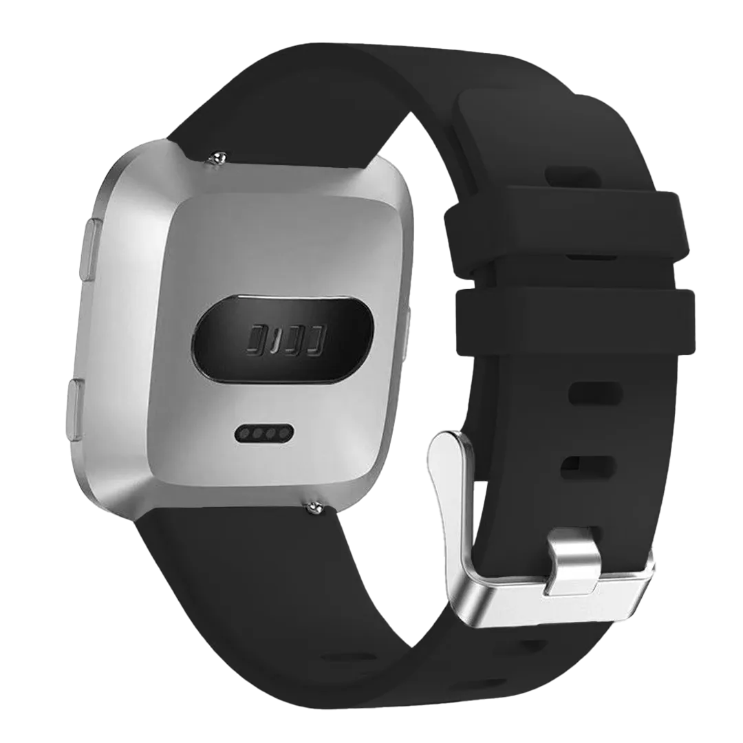 Fitbit Versa / Versa 2 Silikonarmband (Schwarz)