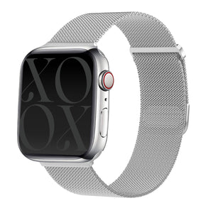 xoxo Wildhearts Apple Watch Milanaise Armband (Silber)