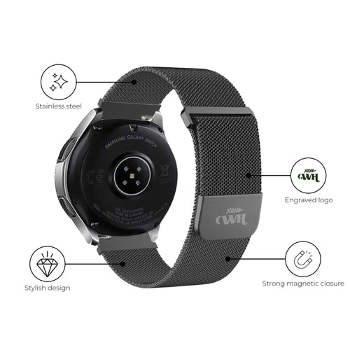 xoxo Wildhearts Amazfit GTS 2 Milanese Armband (Schwarz)