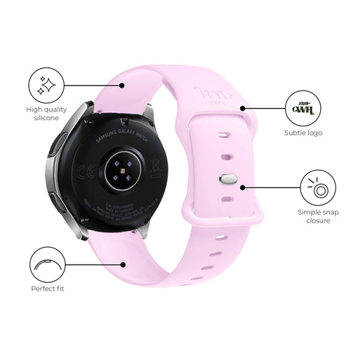 xoxo Wildhearts Samsung Galaxy Watch 46mm Silicone Strap (Bright Pink)