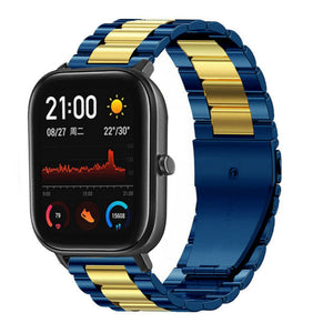 amazfit-gts-stalen-band-blauw-goud