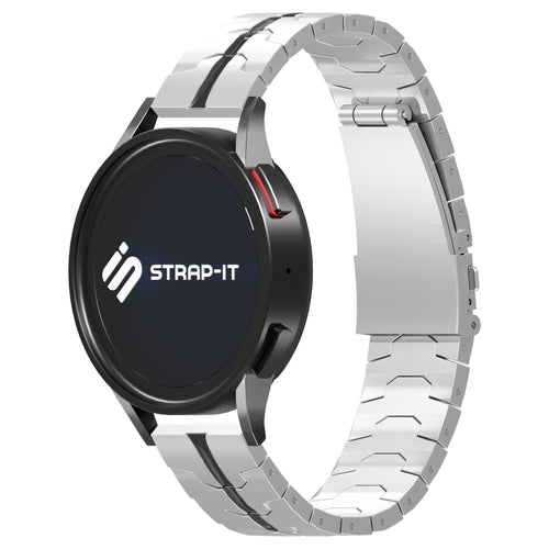 Xiaomi Amazfit GTS Robustes Stahlarmband (Silber/Schwarz)