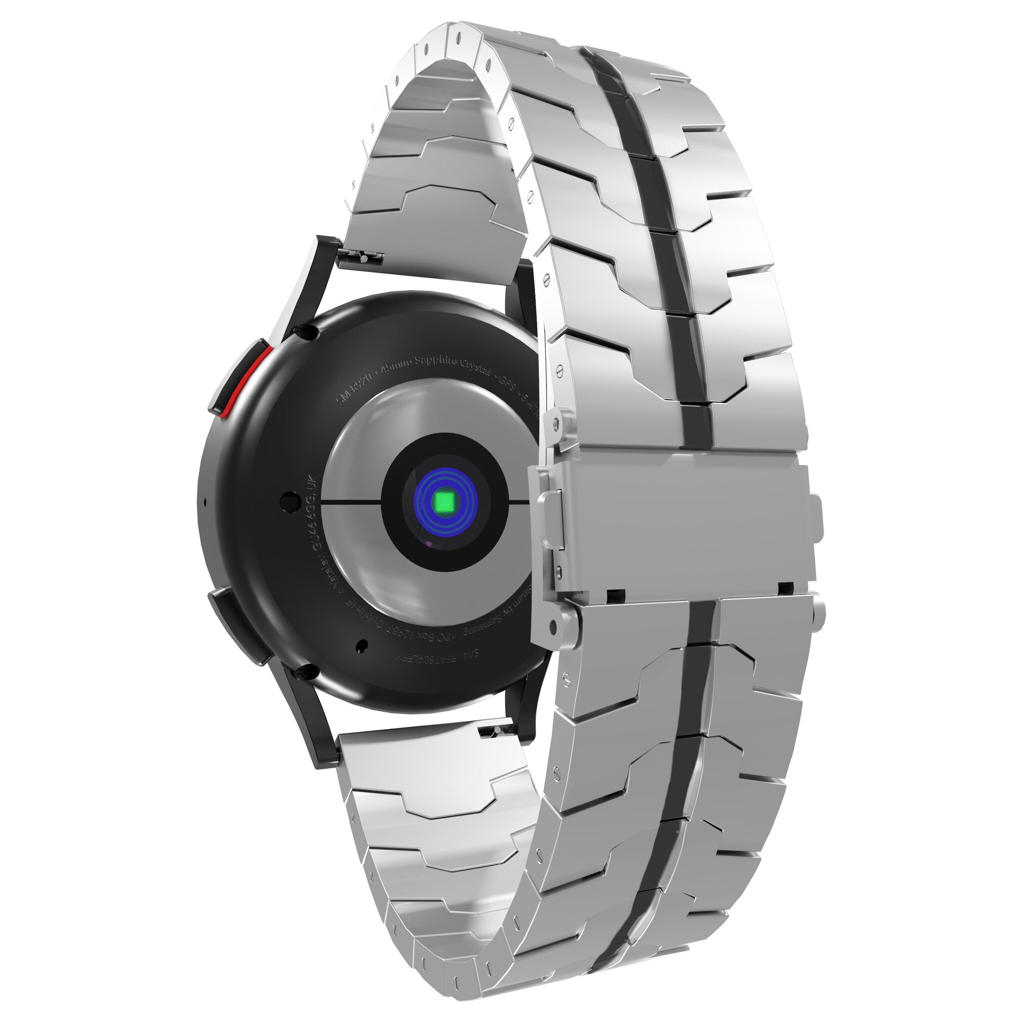 Amazfit GTS 3 Robustes Stahlarmband (Silber/Schwarz)