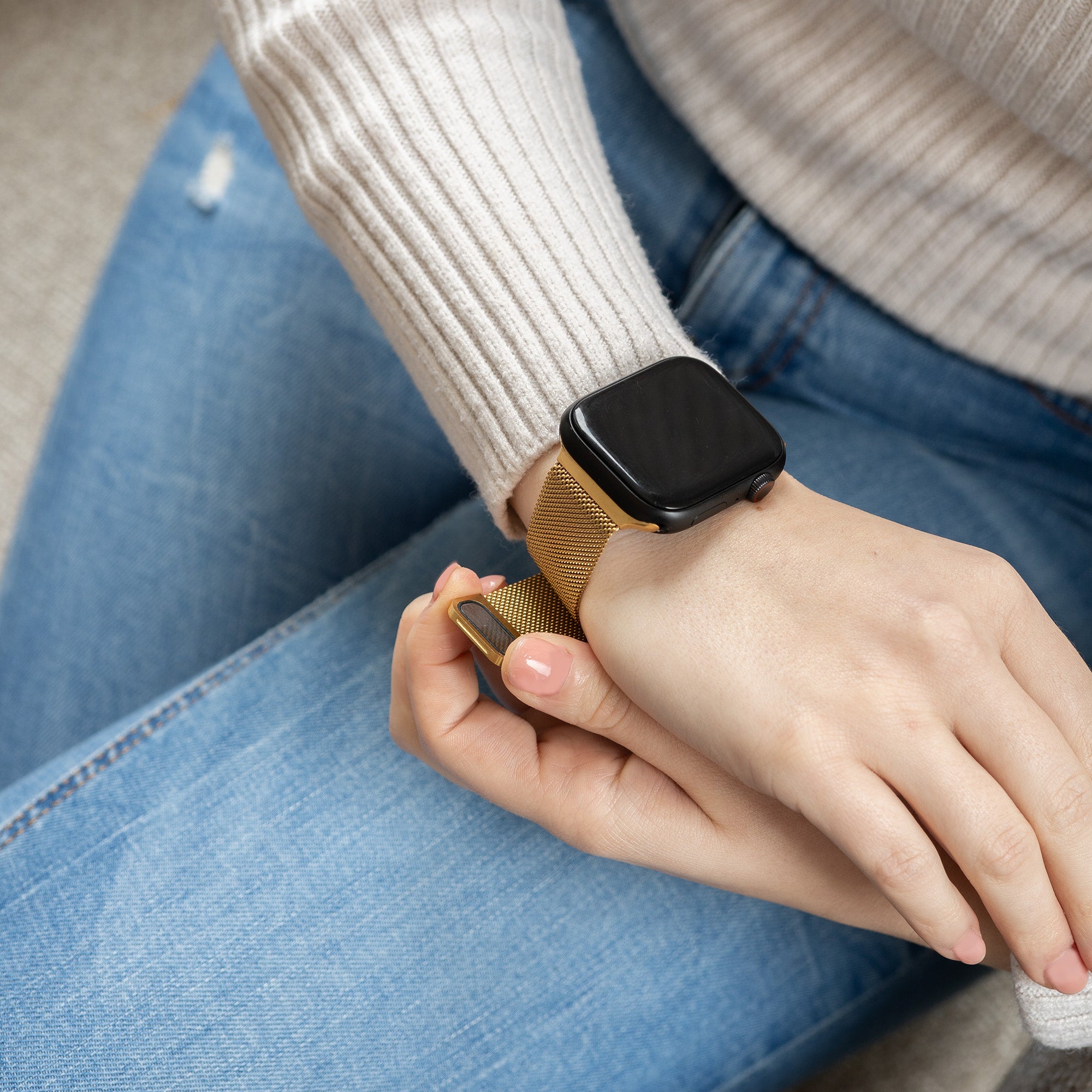 Apple Watch Milanese-Armband (Gold)