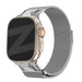 Bandz Apple Watch Milanese-Armband 'Mecha' (Titanium Silber)