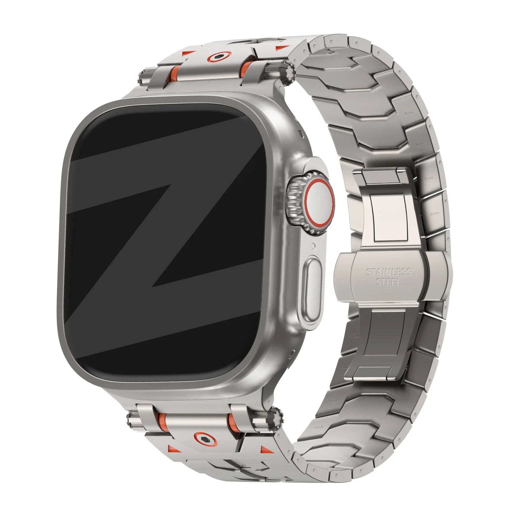 Bandz Apple Watch Gebürstetes Metallarmband 'Deluxe' (Titan)