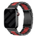 Apple Watch Stahlarmband (Schwarz/Rot)
