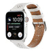 Apple Watch Lederarmband mit Muster (Weiß)