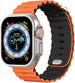 Apple Watch Ocean-Armband mit Schnappverschluss (Orange/Schwarz)