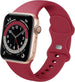 Apple Watch Klassisches Silikonarmband (Weinrot)