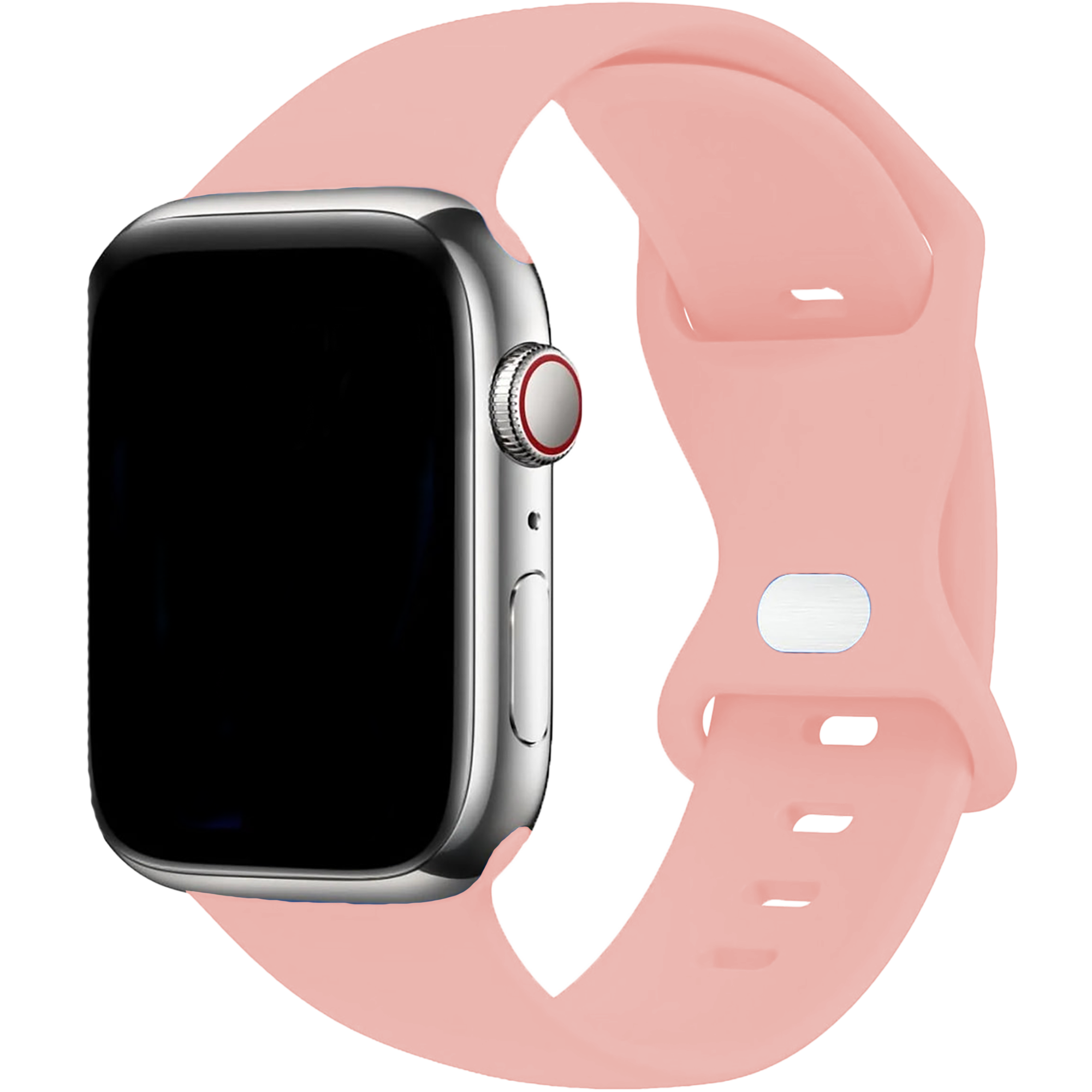 Apple Watch Klassisches Silikonarmband (Hell Rosa)