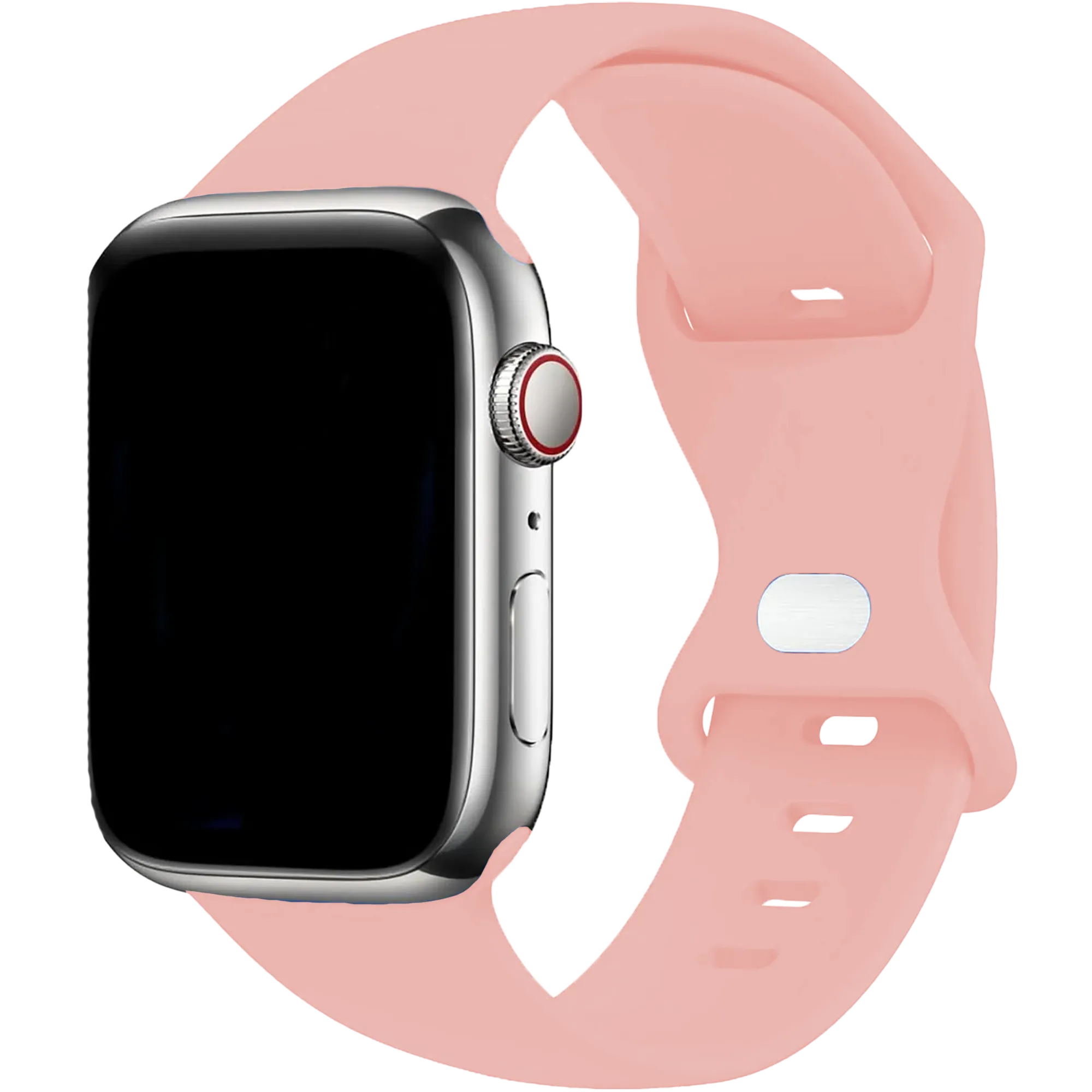 Apple Watch Klassisches Silikonarmband (Hell Rosa)