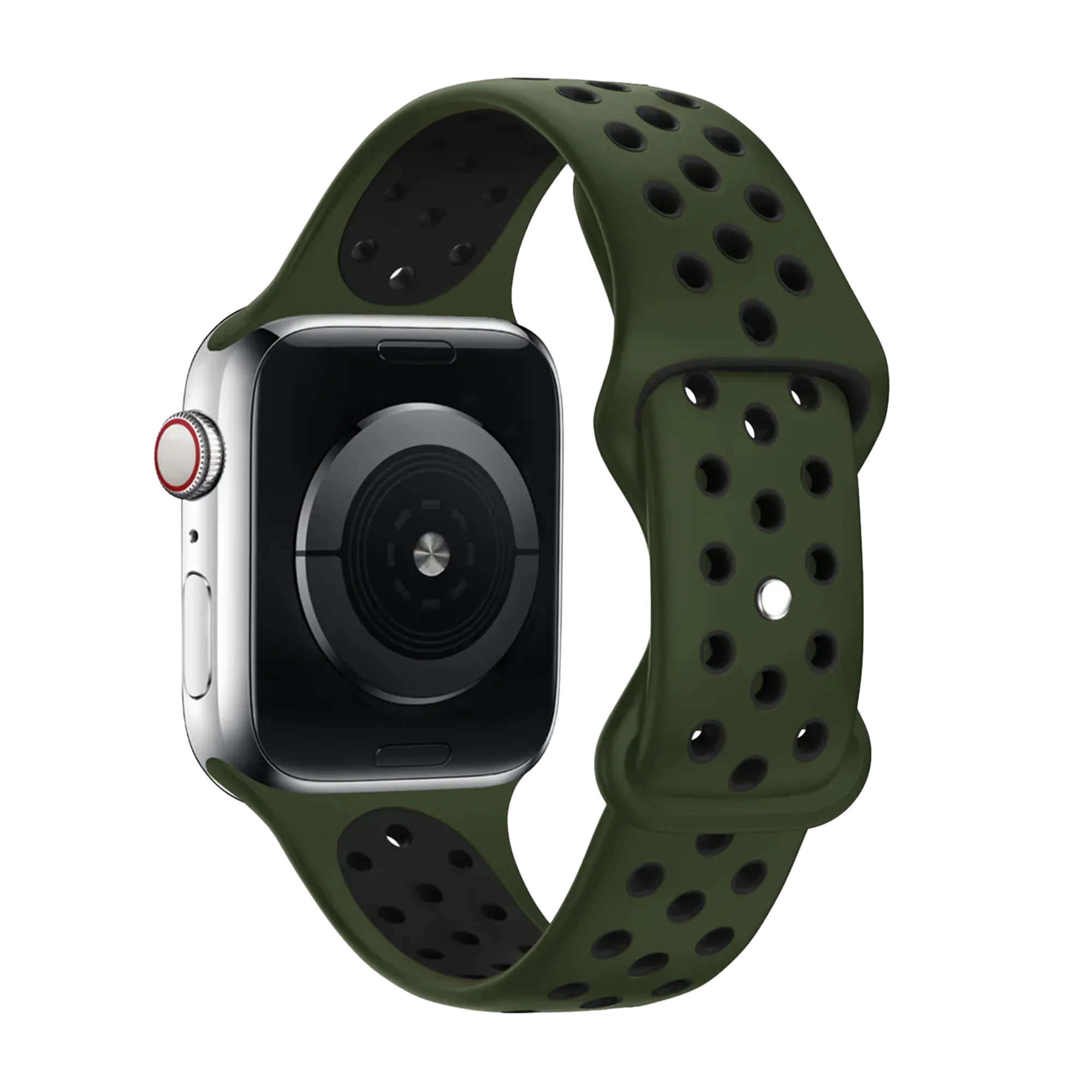 Apple Watch Sportarmband (Olivgrün/Schwarz)